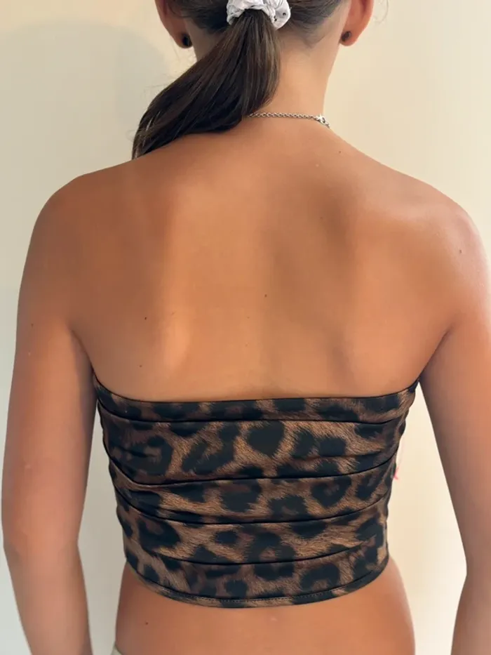 Croc top / bustier léopard - photo numéro 2