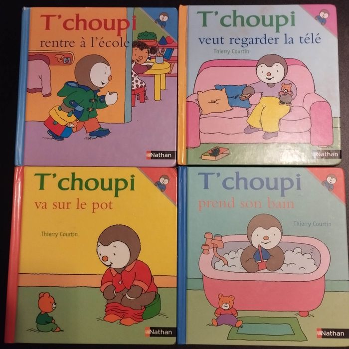 Lot de 4 Livres enfant Nathan T'choupi
