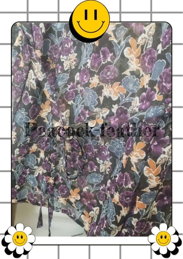 Blouse voilage violet yessica 46 - photo numéro 7