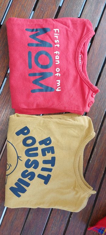 Lot de2 tee shirt manches longues 18 mois