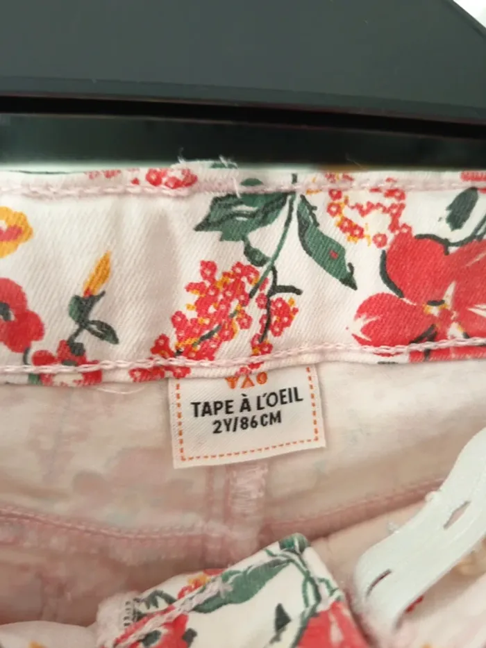 Short jeans fleurs - photo numéro 2