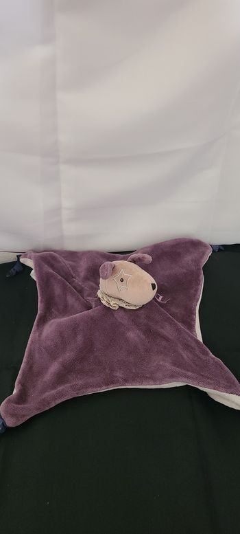 Moulin Roty Doudou Plat chien Lapin Cache Aime et Celeste Violet