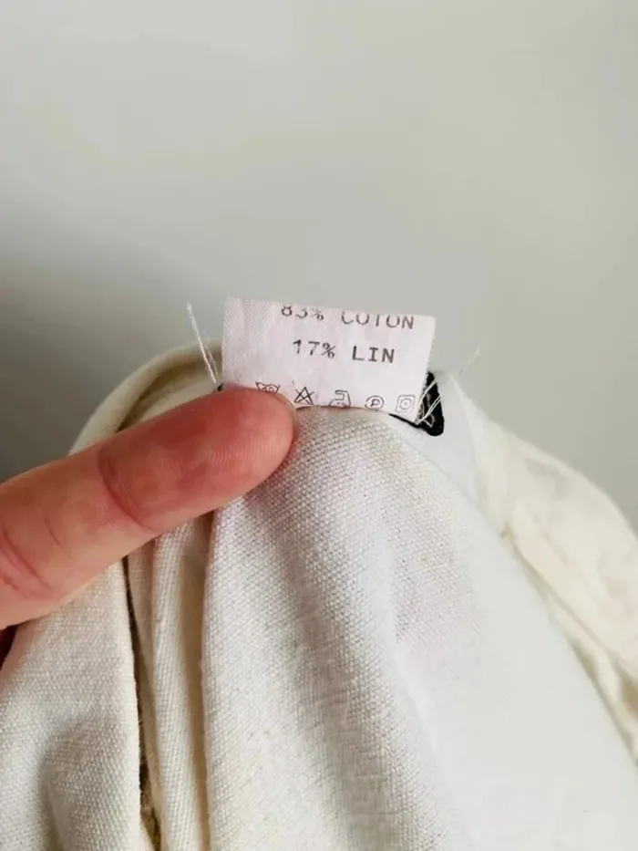 Chemise vintage femme lin et coton L/40 - photo numéro 6