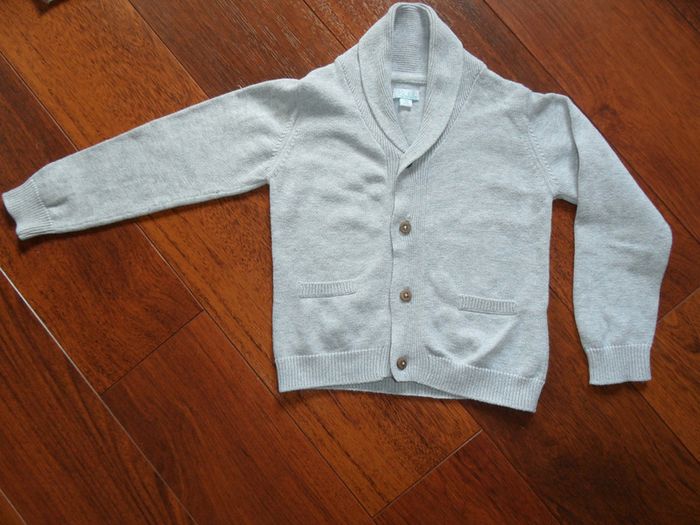 Gilet gris clair garçon, Kimbaloo, 3 ans NEUF