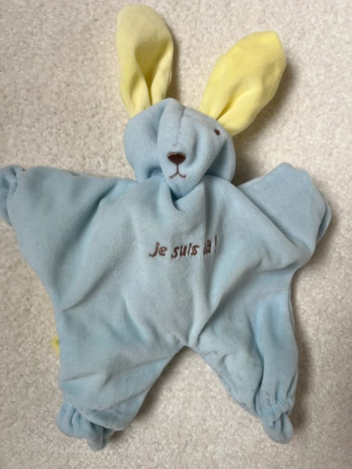 Doudou double lapin ours sucre d’orge - photo numéro 3