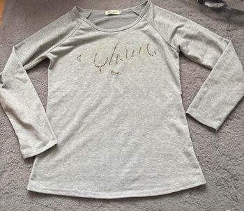 T-shirt manche longue vintage à strass