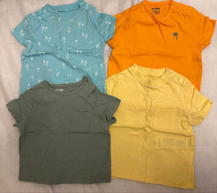 Lot 4 tee shirt manches courtes Kiabi 6 mois