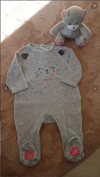 Pyjama velours manches longues