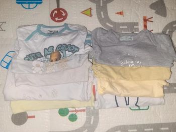 Lot de 9 bodys manche courte garçon 12 mois