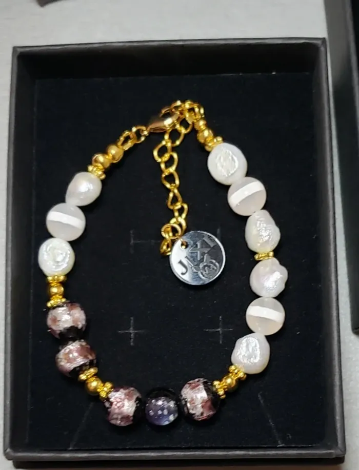 Bracelet perles d'eau douce naturelle