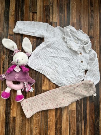 Ensemble blouse + legging 9 mois fille