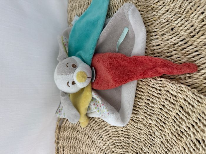 Doudou plat chien BABY NAT' Diablotin carré pétales - photo numéro 2