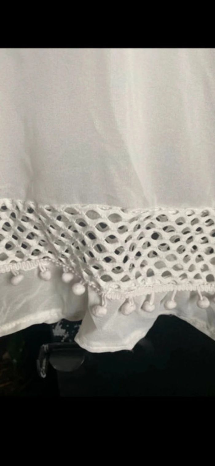 Chemisier blanc ajouré, taille XL - photo numéro 11