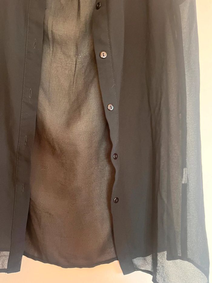 Chemise noir transparente mim taille 34 perles - photo numéro 4