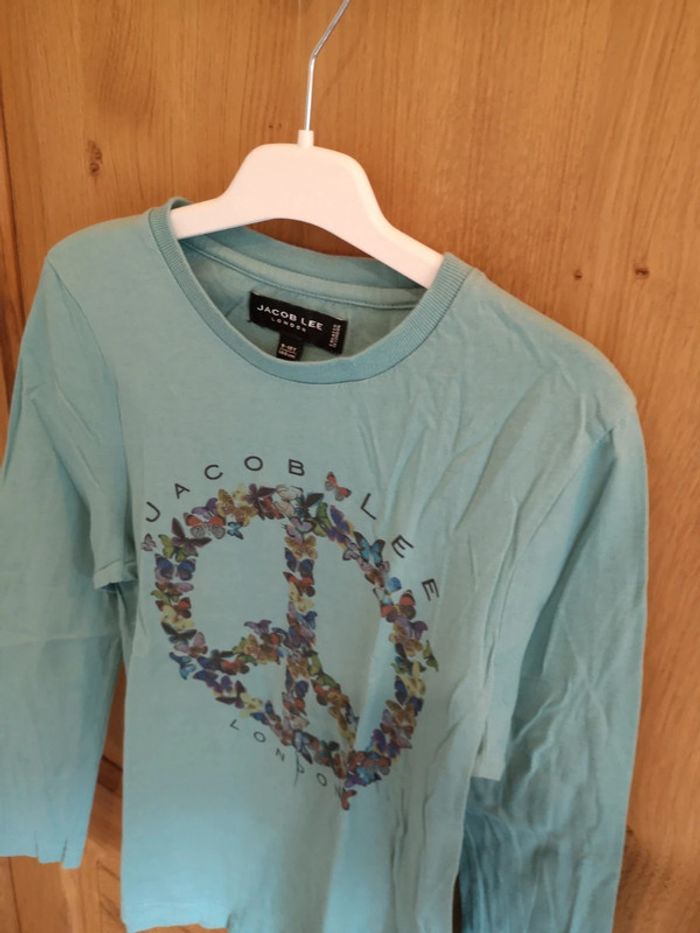 T-shirt en bleu clair Jacol Lee à imprimé 10 ans - photo numéro 2