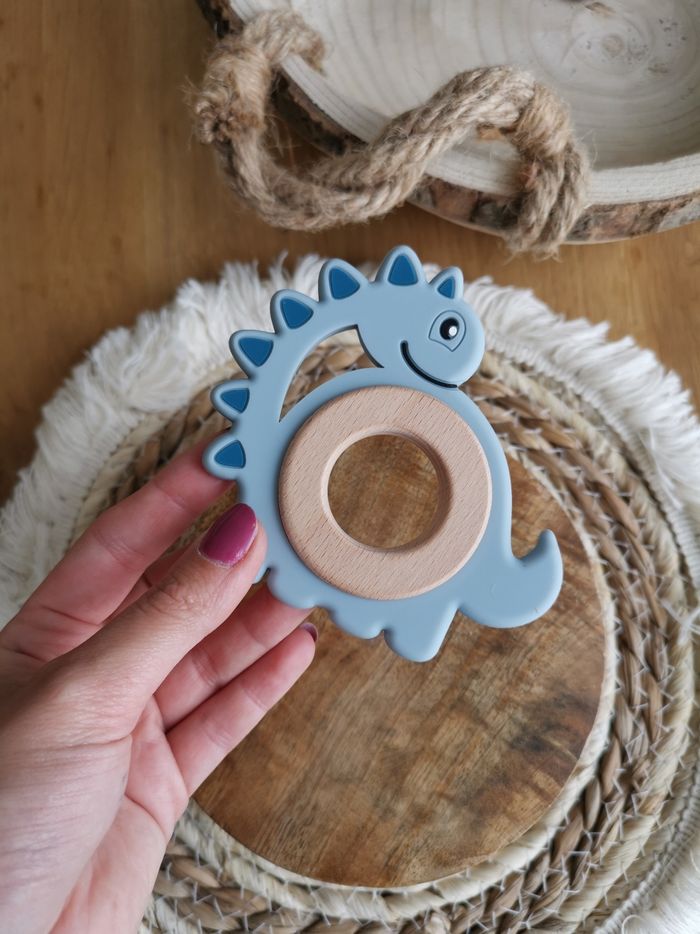 Anneau de dentition dinosaure Bleu - photo numéro 2