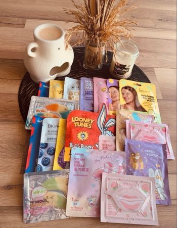 Lot masque visage/yeux/lèvres/cheveux - 20 masques