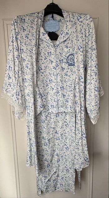 Pyjama boyfriend et Peignoir mi-long à motif floral Bridgerton - taille  XXL