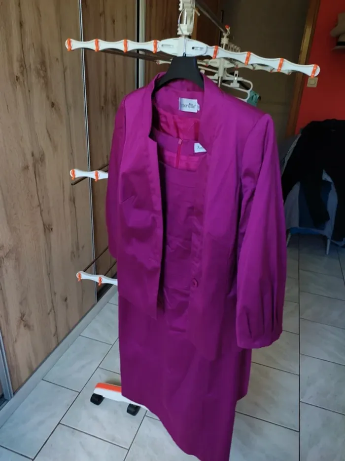 Ensemble robe veste Antonella 40 fushia - photo numéro 4
