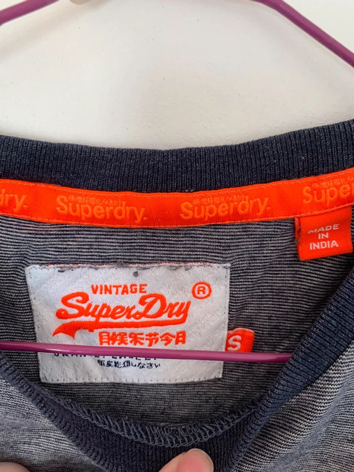 T shirt Superdry Taille S marine - photo numéro 2