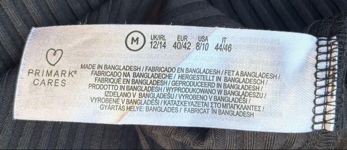 Robe courte côtelée noire à manches longues avec boutons T38 – Primark - photo numéro 5
