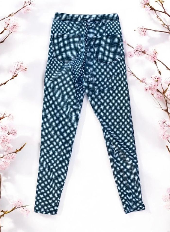🎀 Pantalon femme Skinny Bershka Motif Vichy Noir & Blanc - Taille 36🎀 - photo numéro 2
