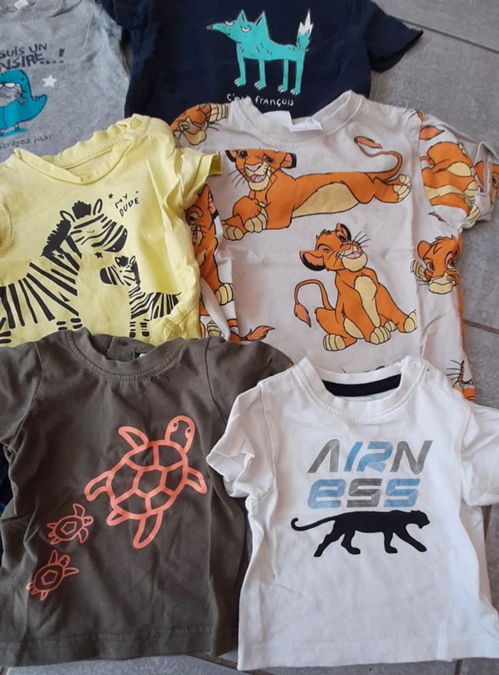 Lot 9 tee shirts mc garçon 3mois - photo numéro 5