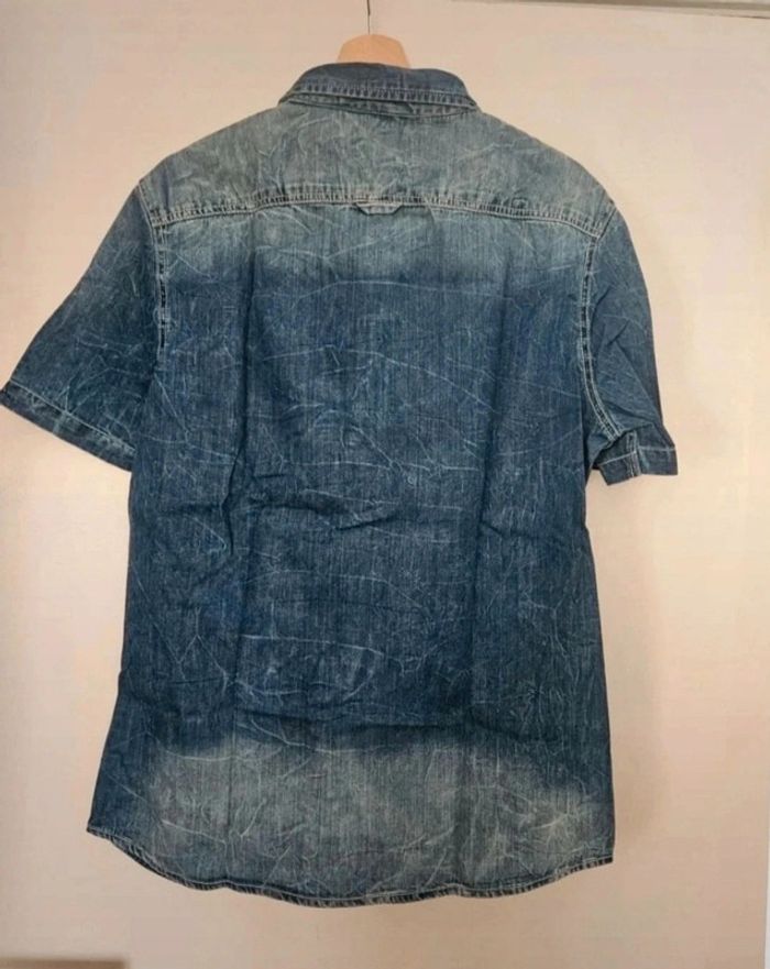 Chemise jeans manches courtes homme taille M - photo numéro 4
