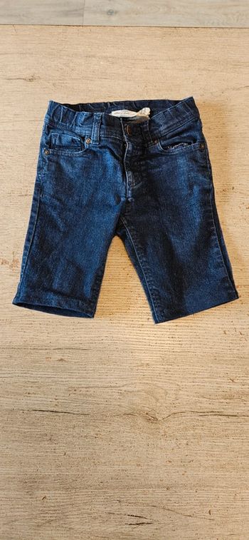 Shot en jean s bleu foncé, slim, ajustable à la taille, H&M, Logg, 5/6 ans
