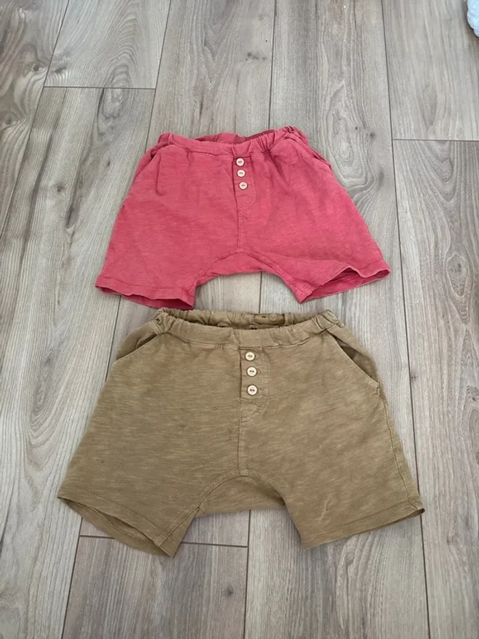 Lot short fin 12-18mois