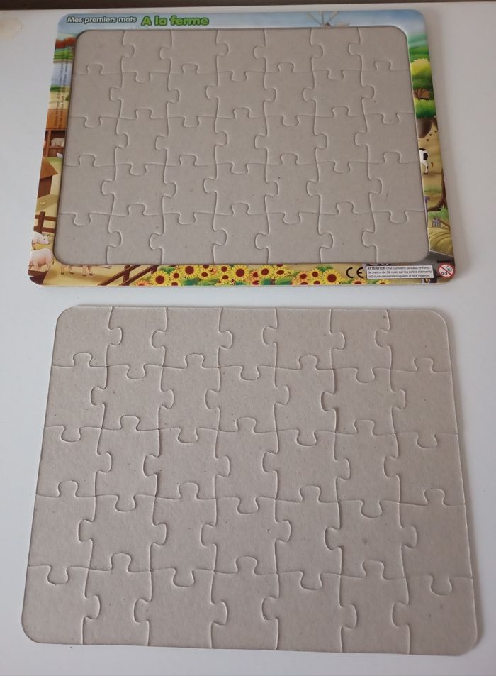 Puzzle 35 pièces.   À la ferme . Apprendre des mots . Parfait état. - photo numéro 8