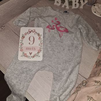 Pyjama velours fin 9 mois Mots d'enfants
