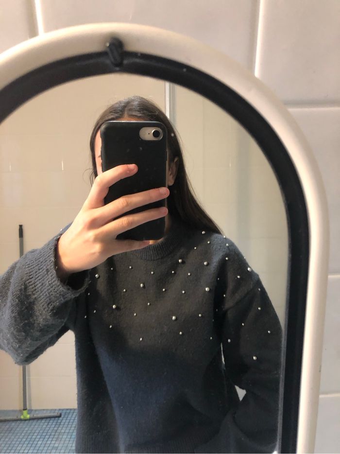 Pull gris à perle - photo numéro 3