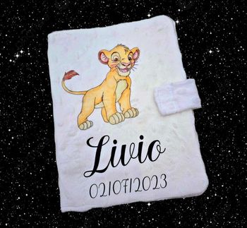 Protège carnet de santé personnalisé  roi lion