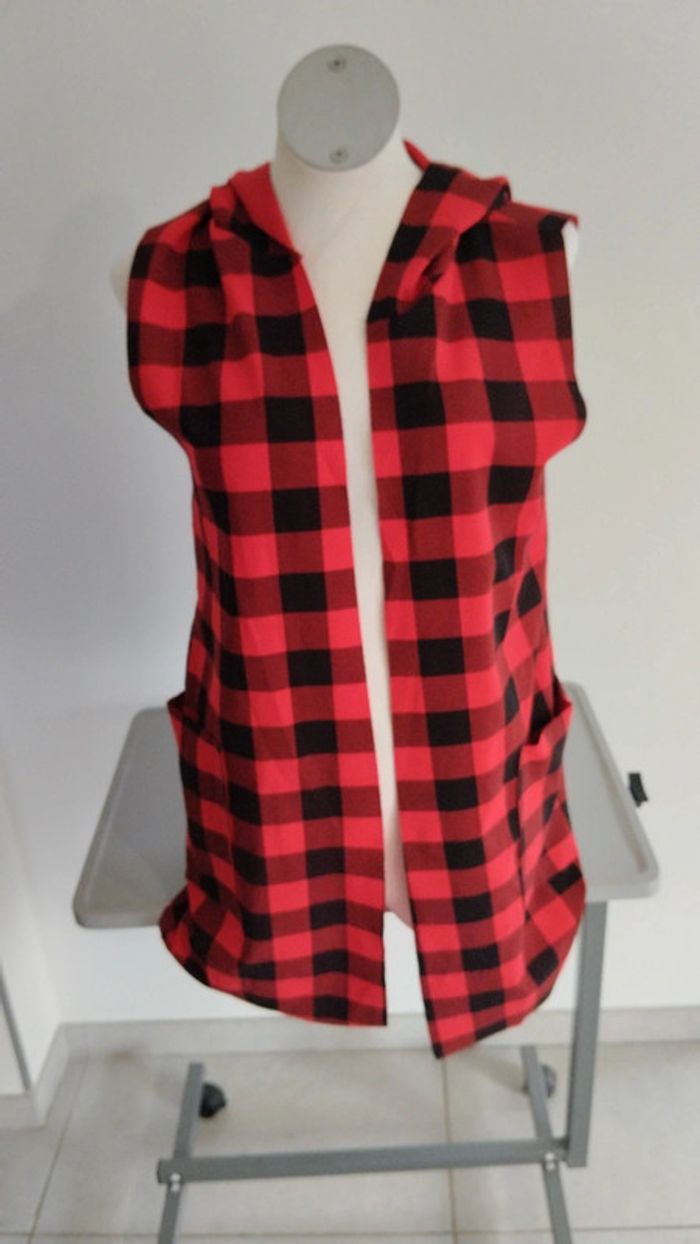 Gilet long sans manches femme