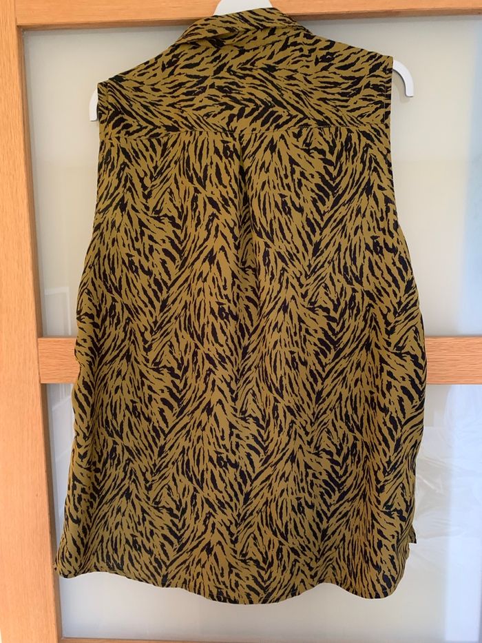 Chemisier sans manches motif zébré