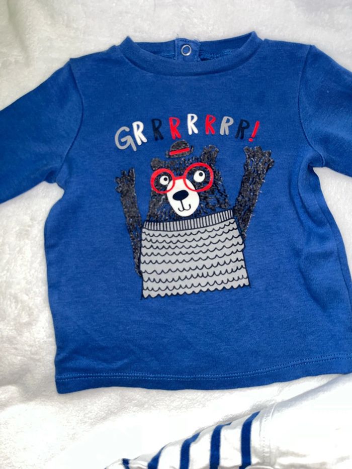 2 pulls manches longues 67cm 6 mois - photo numéro 3