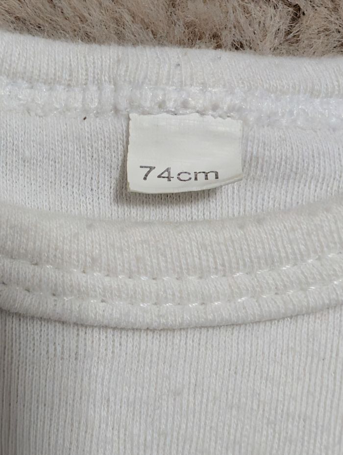 🤍 Body sans manches Auchan – Bon état – 74 cm / 12 mois 👶 - photo numéro 2