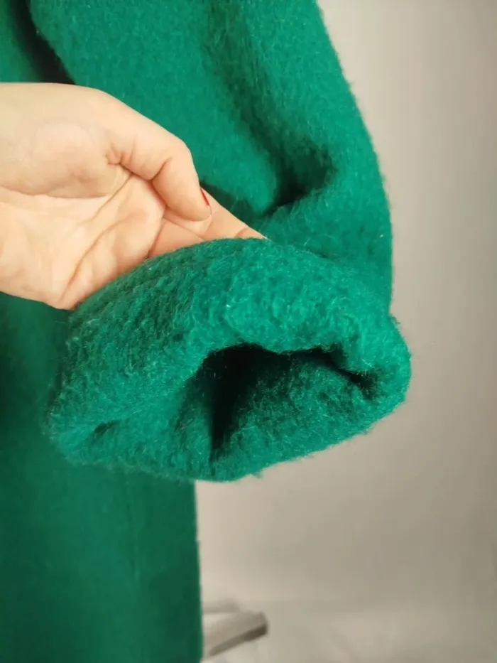 Manteau vert en laine - T42 estimée - Pièce rare sur mesure A836 - photo numéro 11