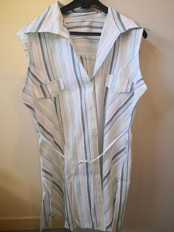 Tunique bleue blanche