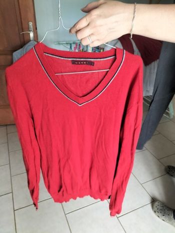 Pull rouge derby taille l