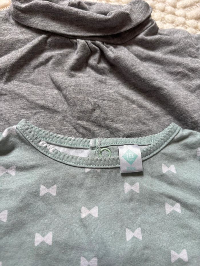 2 tee shirt manches longues fille 23 mois TEX - photo numéro 2