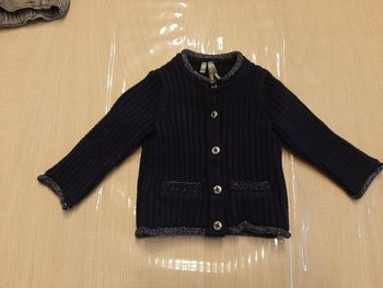 Gilet bleu marine taille 3 mois Orchestra neuf bien épais