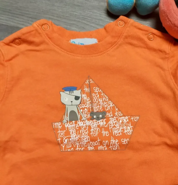 Ensemble t-shirt et jean bébé garçon 6 mois Prémaman - photo numéro 2