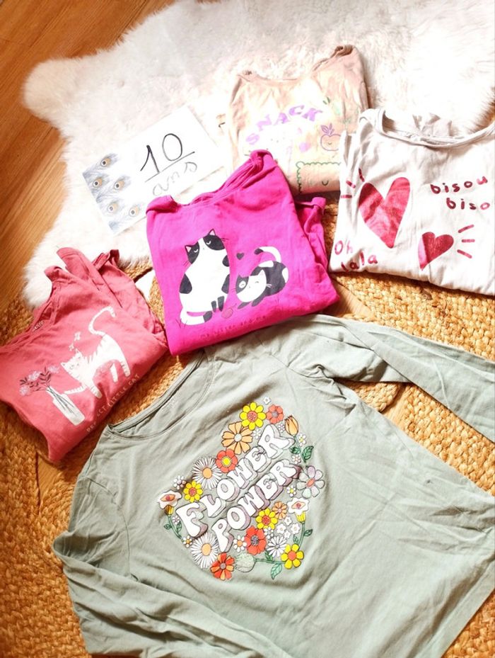 Lot t-shirts 10ans kiabi