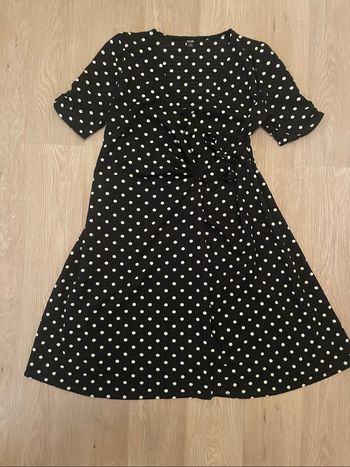Robe de maternité Kiabi – Taille M – Noir à pois blancs