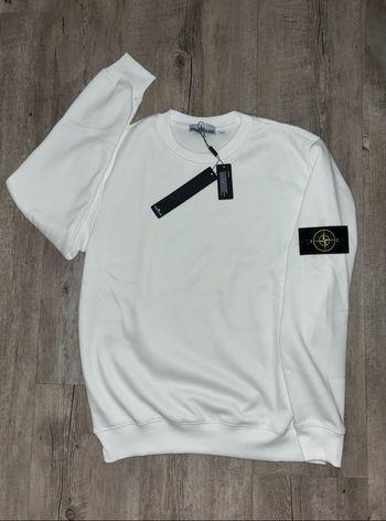 Pull ston Island blanc taille s