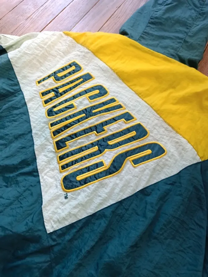 Blouson NFL green bay Packers vintage 90's logo 7 - L - photo numéro 4