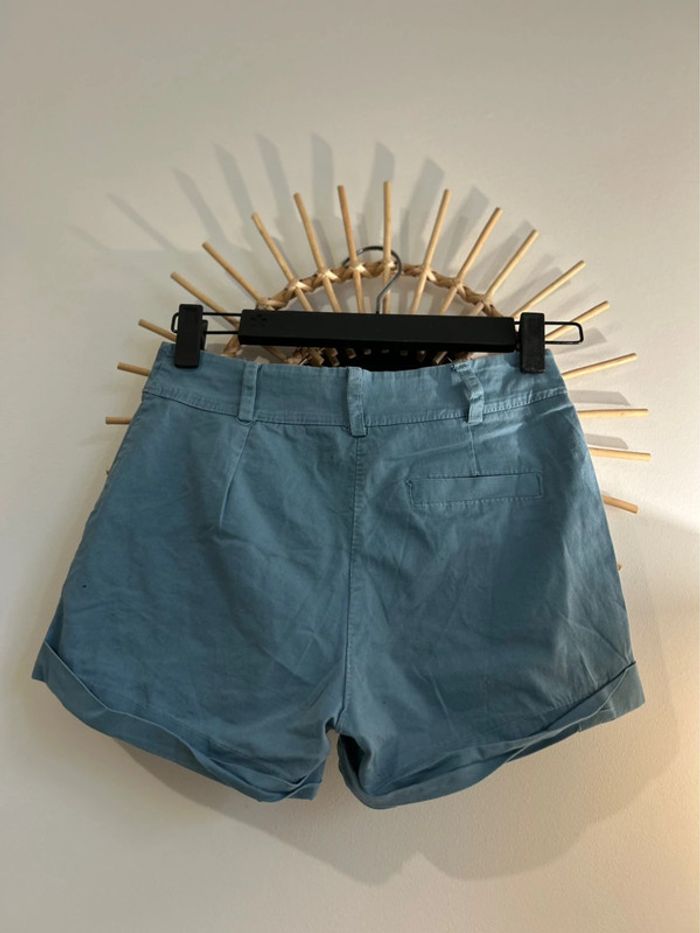 Short bleu en coton - photo numéro 8