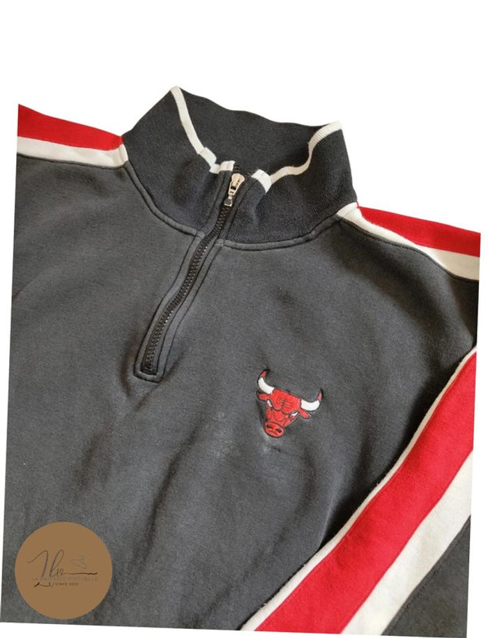 Sweat quart de zip Starter Chicago bulls avec logo bulls et NBA brodé - photo numéro 3